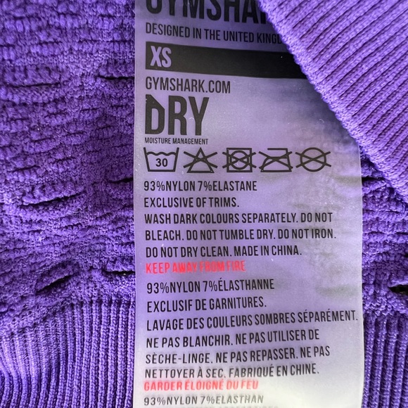 Gymshark Energy Seamless Sports Bra Indigo Size XS - Picture 8 of 8